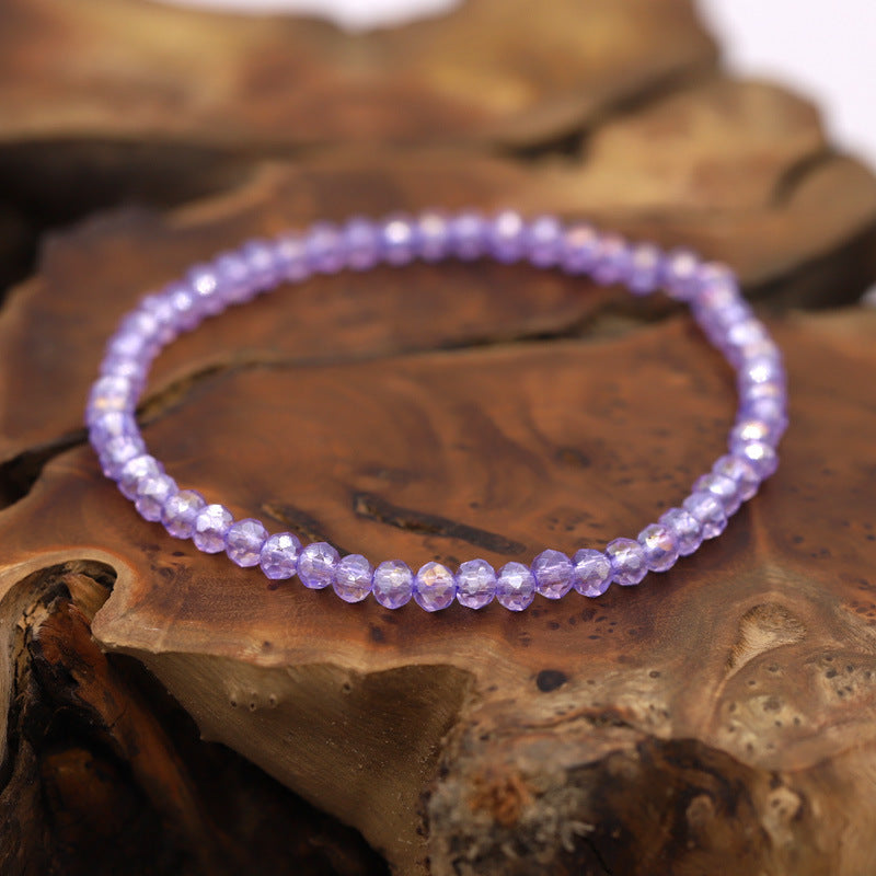 Fashionable All-match Women's Stretch Bracelet 4mm Crystal