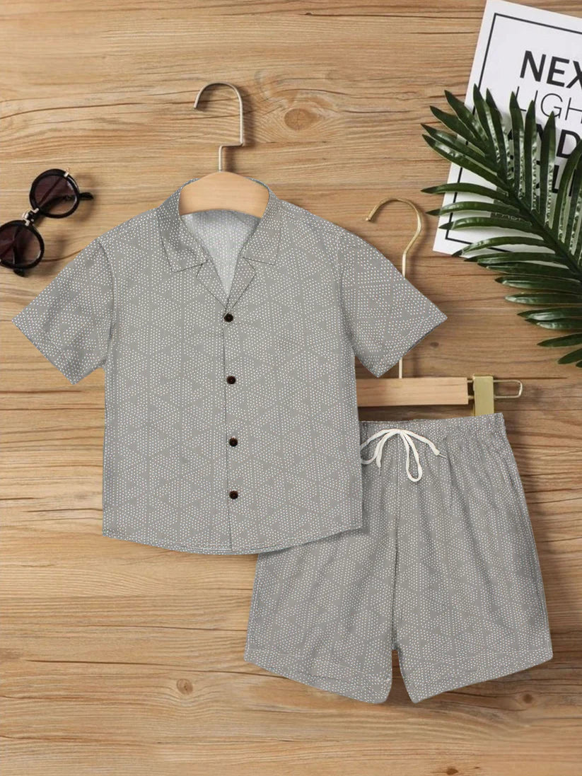 Woman Square-neck Puff Sleeve Printed Summer Jumpsuit