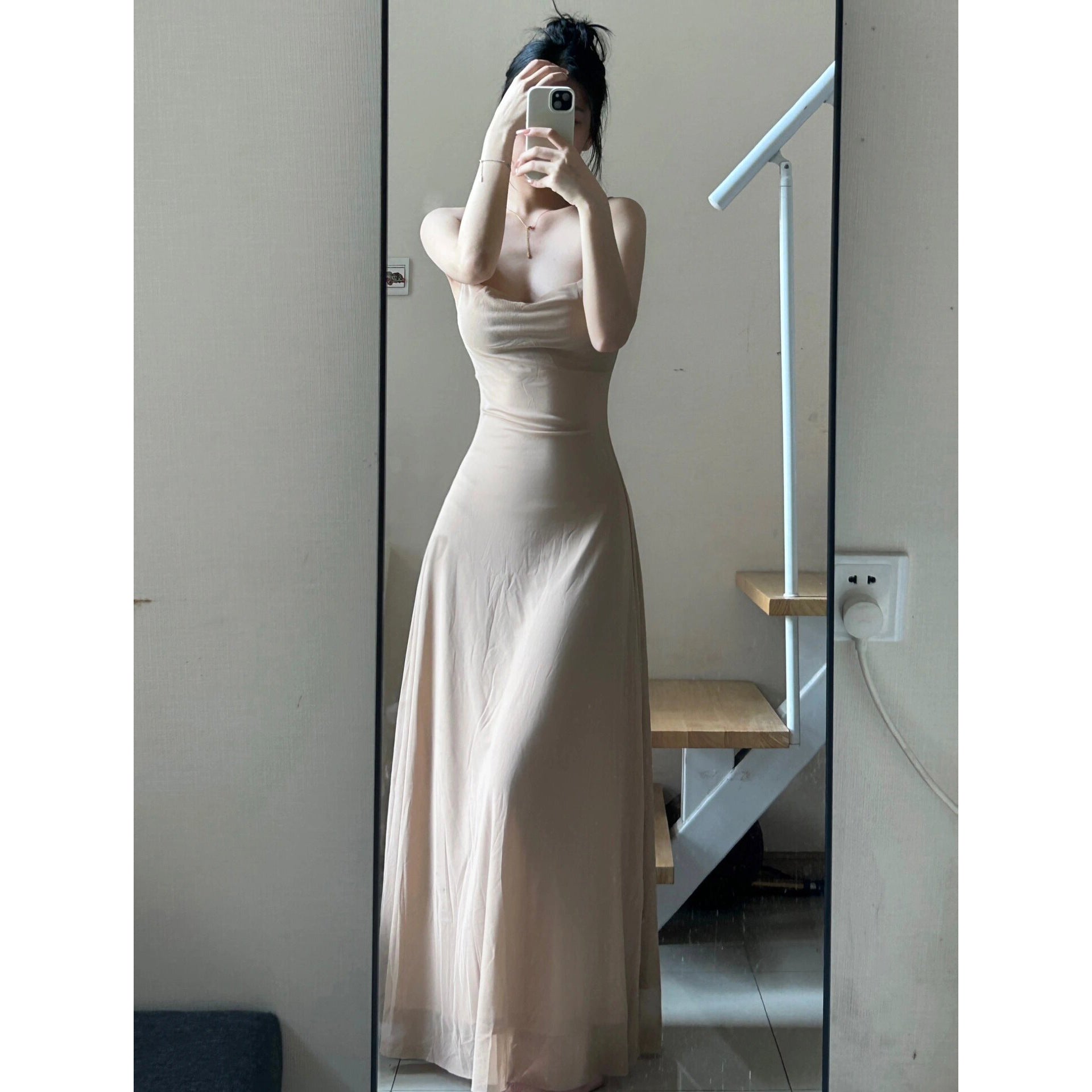 Summer Waist Slimming Elegant Adult Lady Like Woman Socialite French Dress