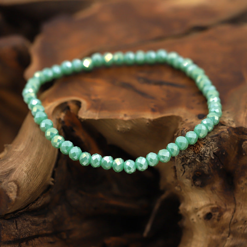 Fashionable All-match Women's Stretch Bracelet 4mm Crystal