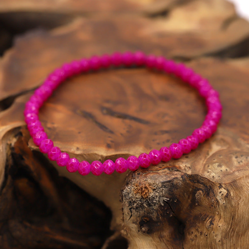 Fashionable All-match Women's Stretch Bracelet 4mm Crystal
