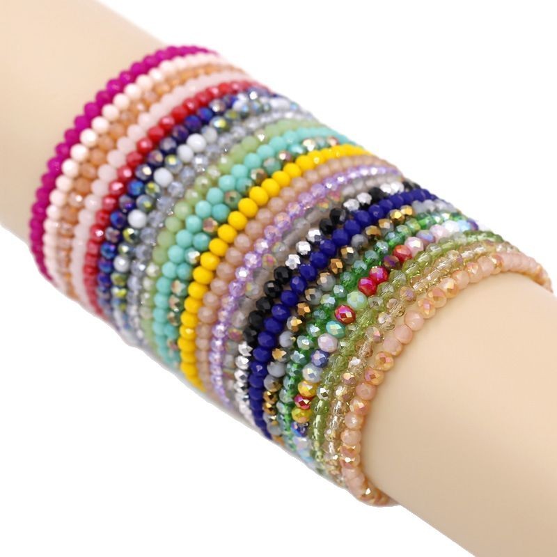 Fashionable All-match Women's Stretch Bracelet 4mm Crystal