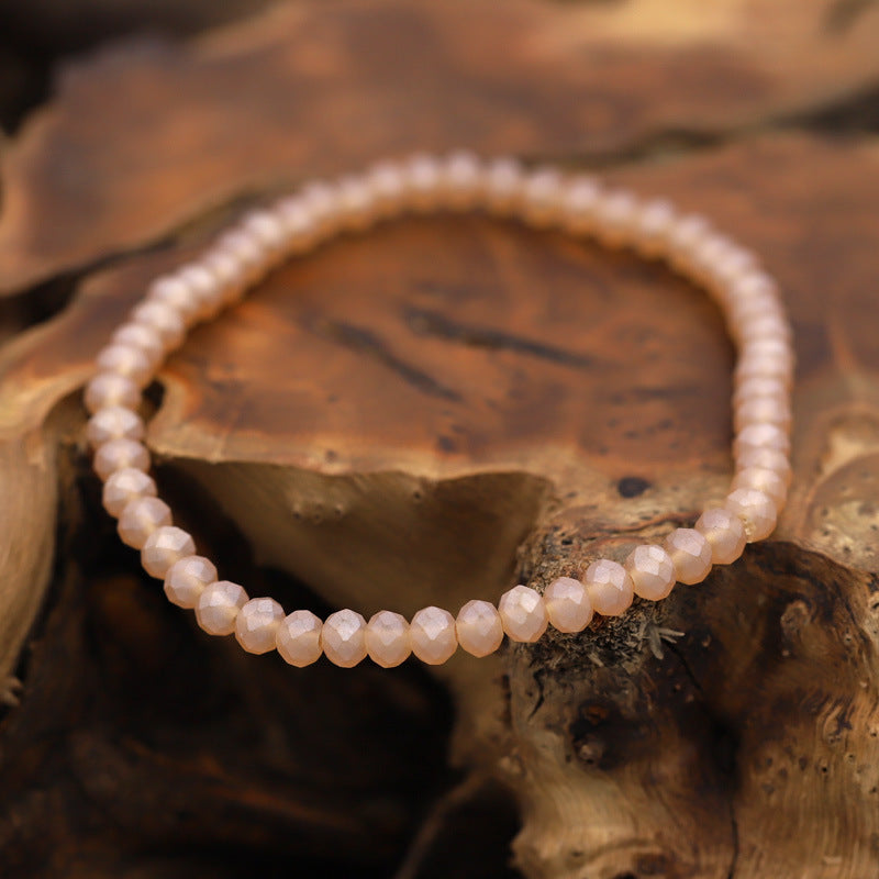 Fashionable All-match Women's Stretch Bracelet 4mm Crystal
