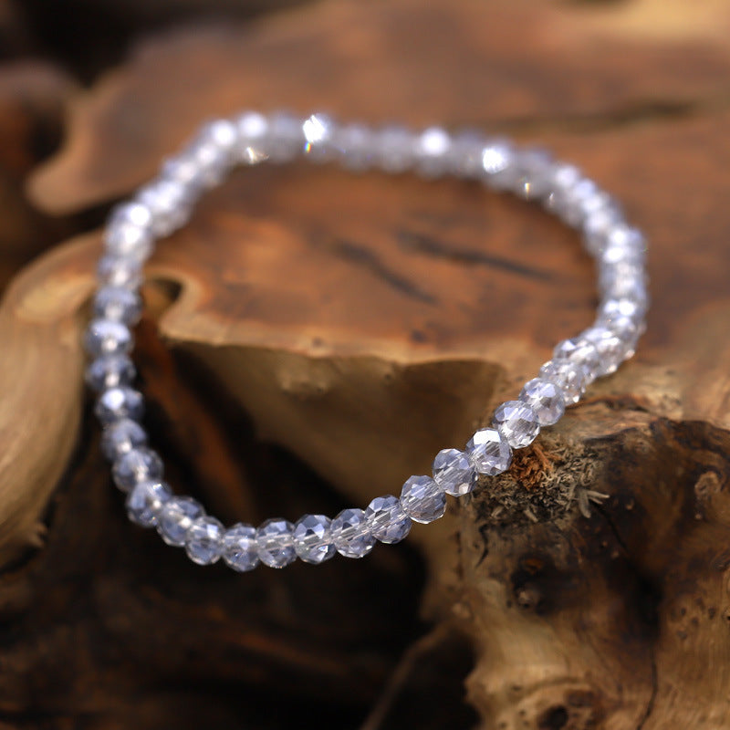 Fashionable All-match Women's Stretch Bracelet 4mm Crystal