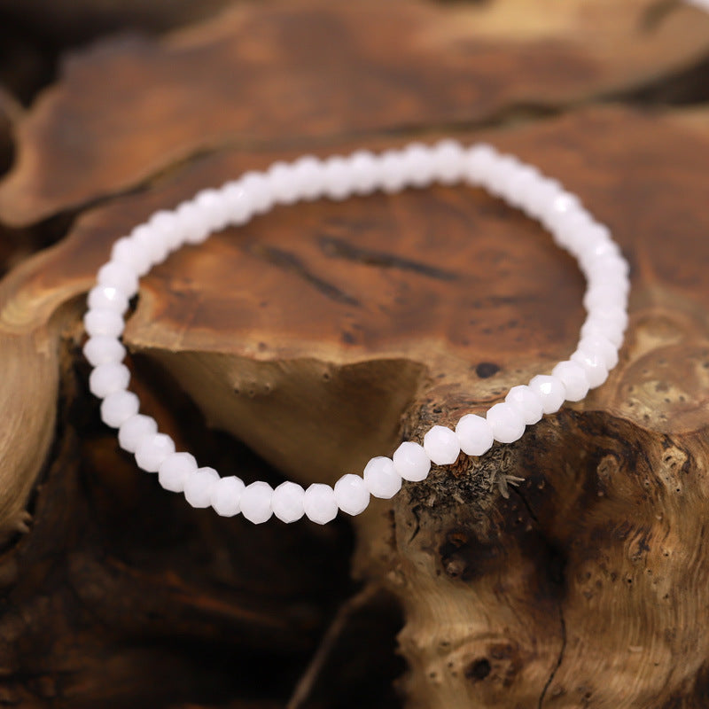 Fashionable All-match Women's Stretch Bracelet 4mm Crystal