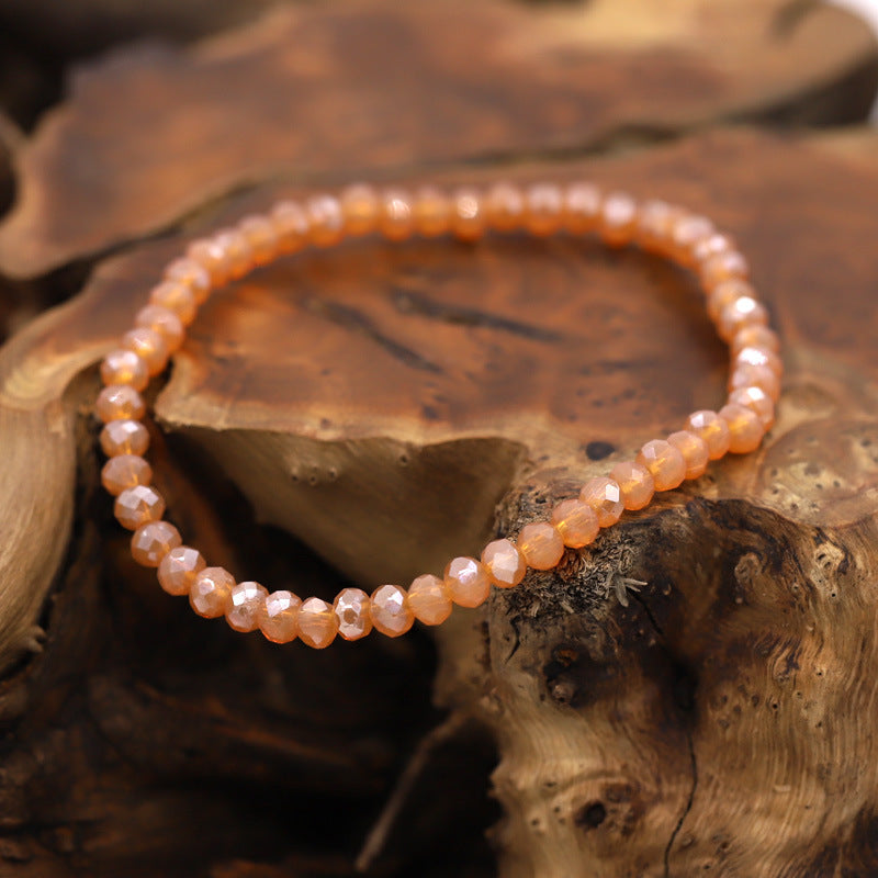 Fashionable All-match Women's Stretch Bracelet 4mm Crystal