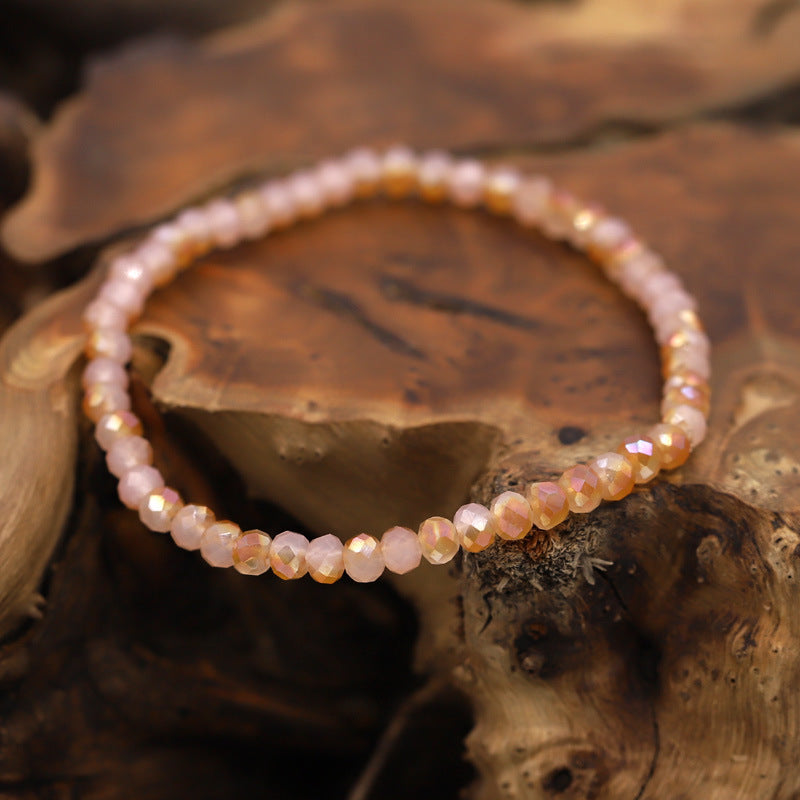 Fashionable All-match Women's Stretch Bracelet 4mm Crystal