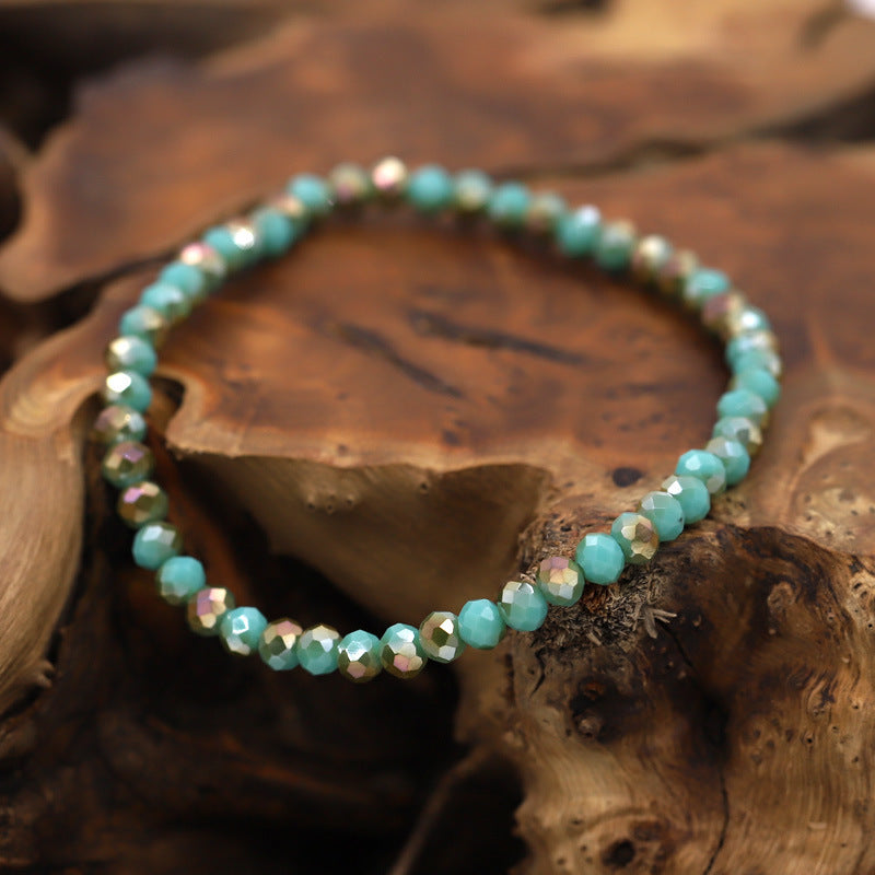 Fashionable All-match Women's Stretch Bracelet 4mm Crystal