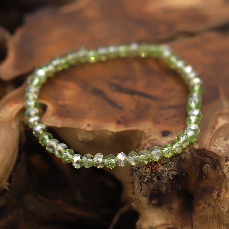 Fashionable All-match Women's Stretch Bracelet 4mm Crystal
