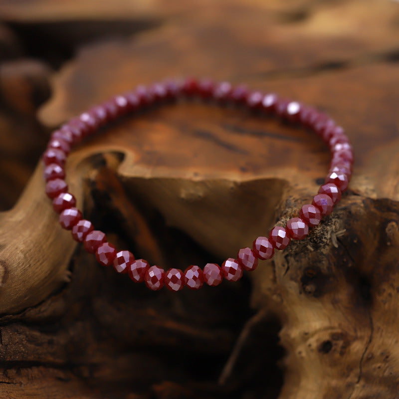 Fashionable All-match Women's Stretch Bracelet 4mm Crystal