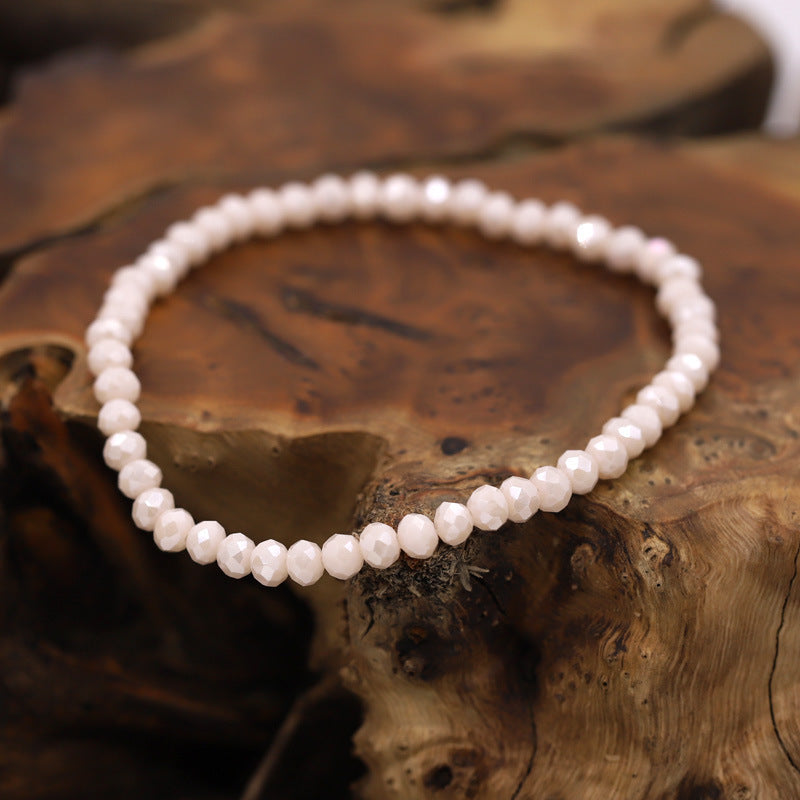 Fashionable All-match Women's Stretch Bracelet 4mm Crystal