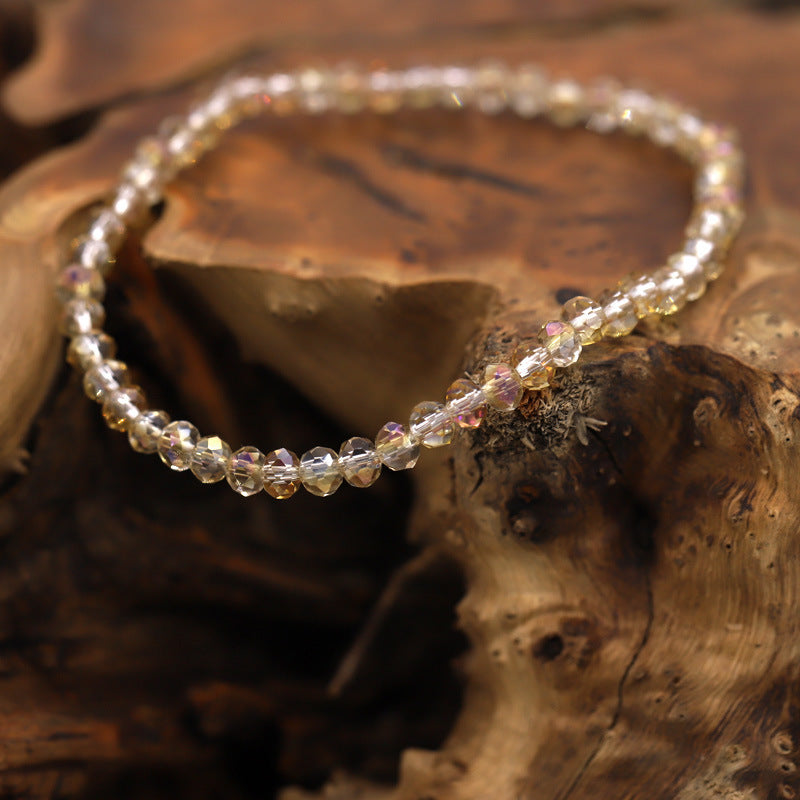 Fashionable All-match Women's Stretch Bracelet 4mm Crystal