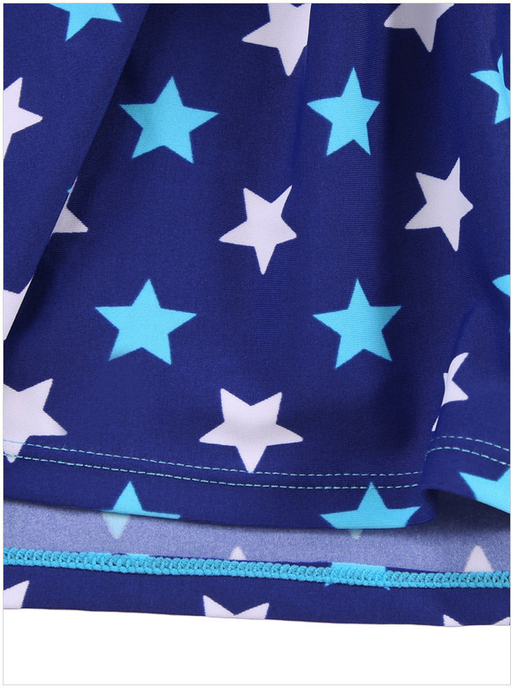 Buttonhole neckline split swimsuit swimsuit