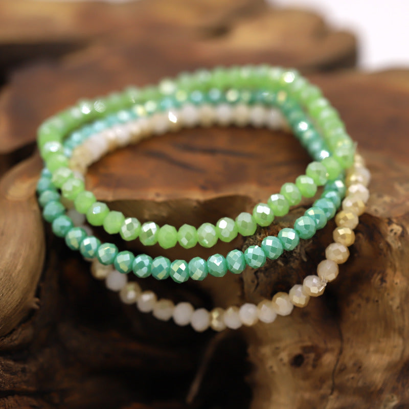 Fashionable All-match Women's Stretch Bracelet 4mm Crystal