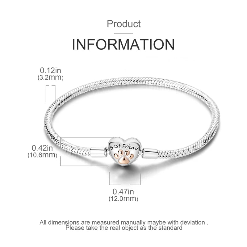 Silver Snake Chain Heart