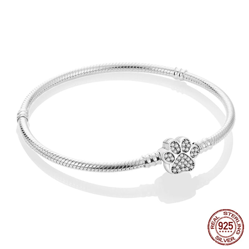 Silver Snake Chain Heart