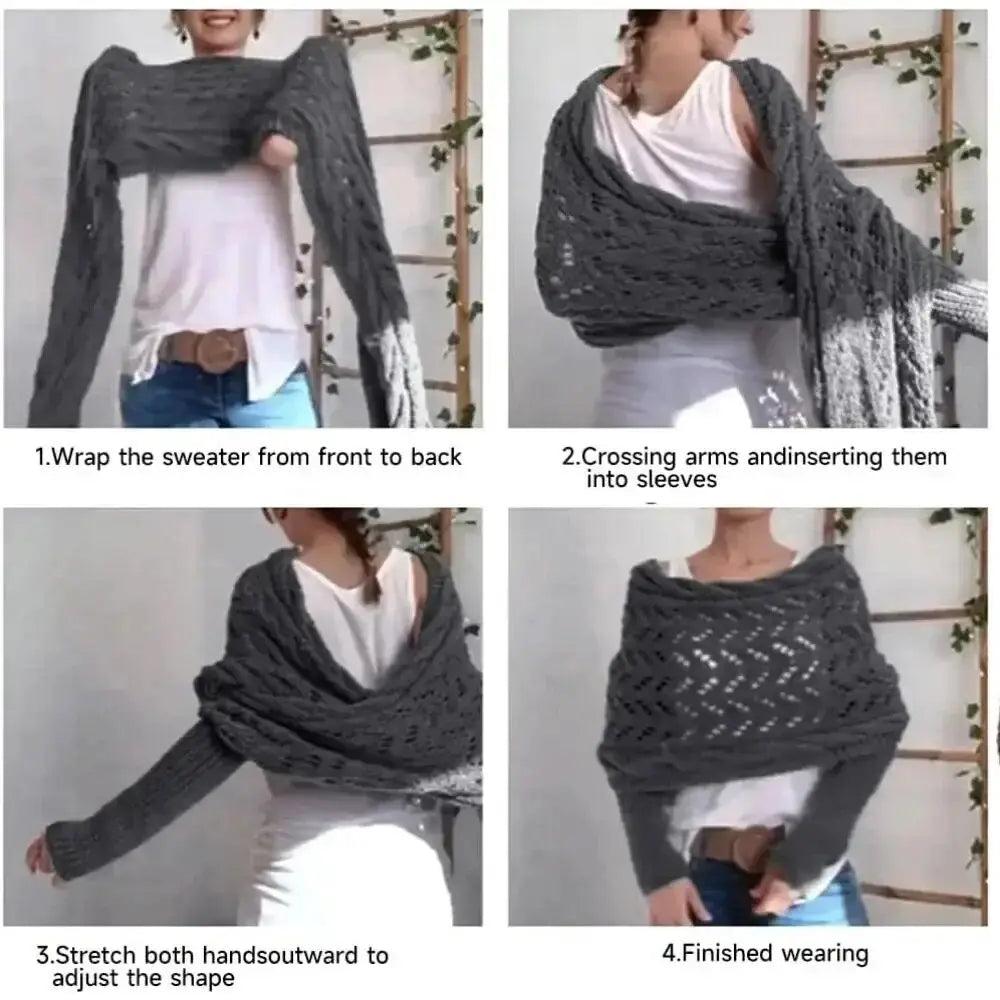 Women's Knitted Shawl Scarf