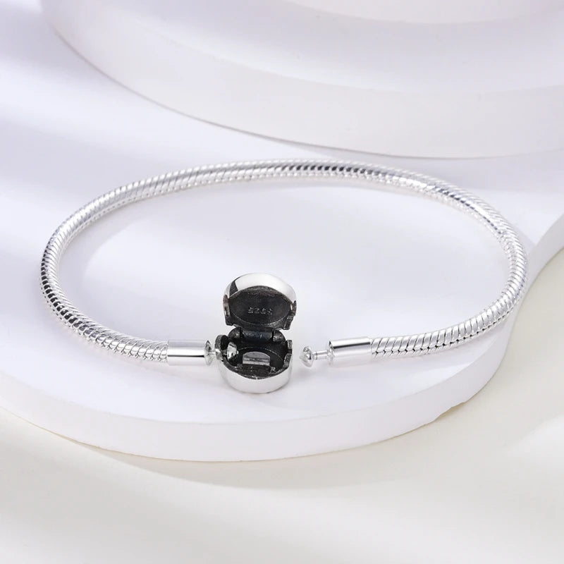 Silver Snake Chain Heart