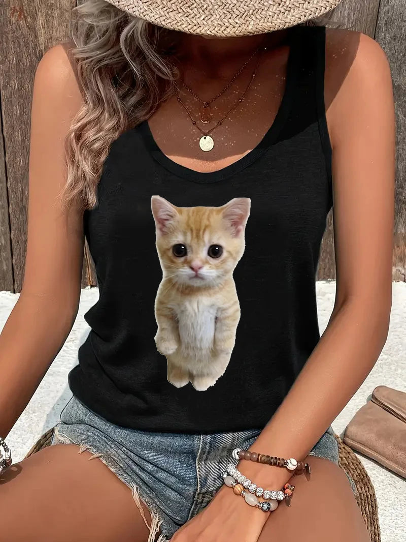 Summer White Print T-shirt