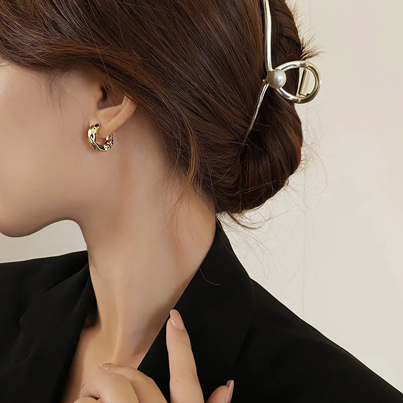 Silver Circle Earrings
