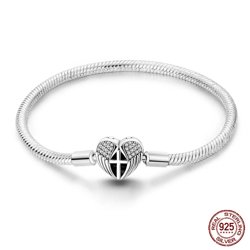 Silver Snake Chain Heart