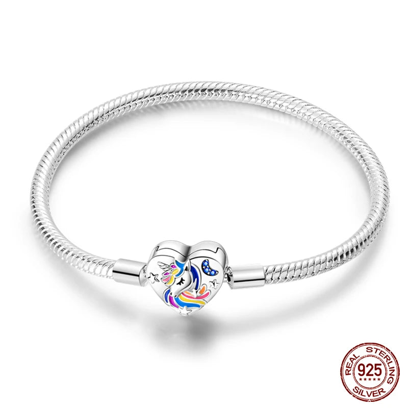 Silver Snake Chain Heart