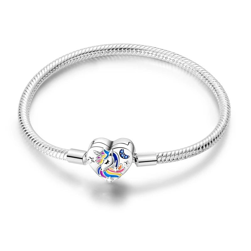 Silver Snake Chain Heart