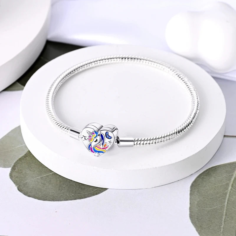 Silver Snake Chain Heart