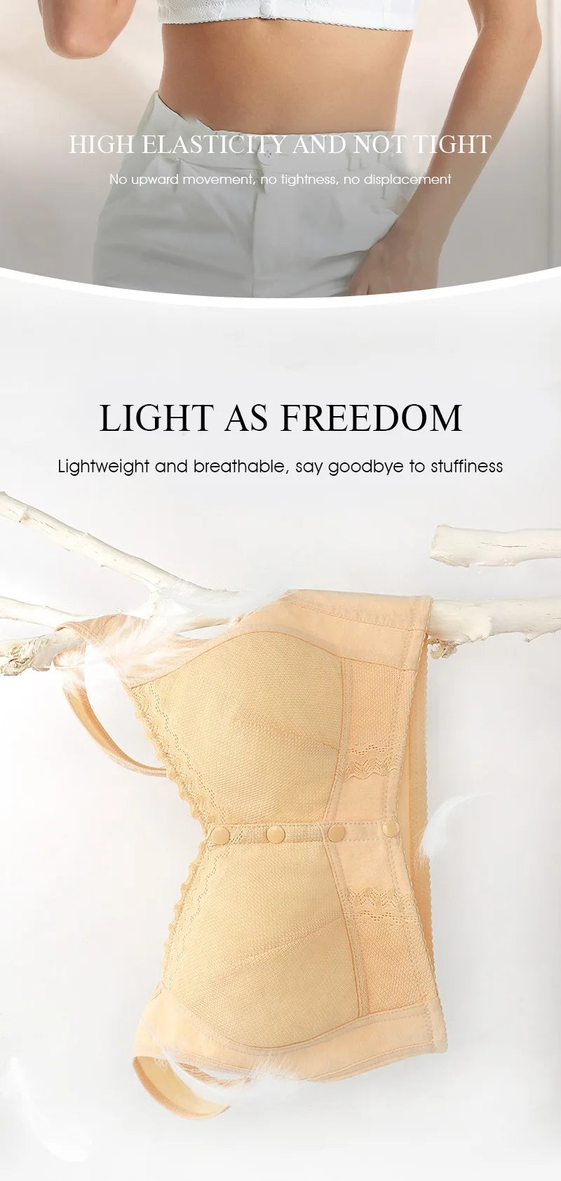 Closure Breathable Bra