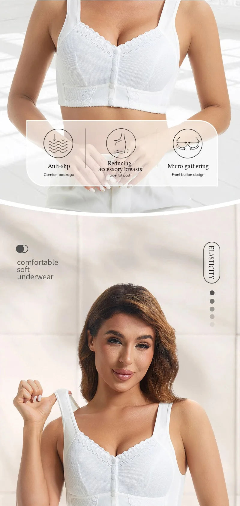 Closure Breathable Bra