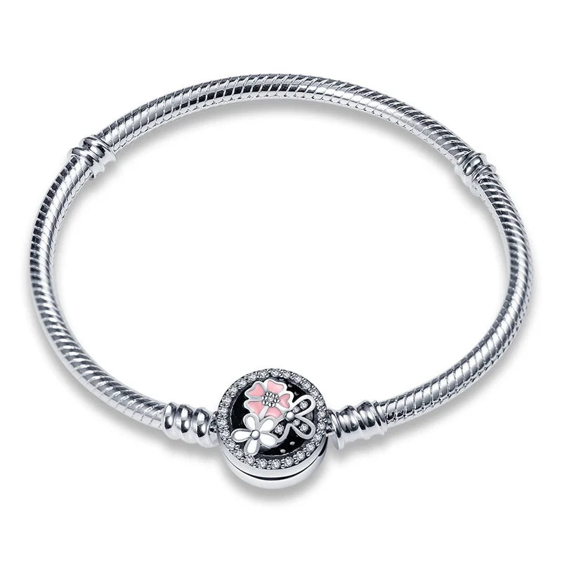Silver Snake Chain Heart