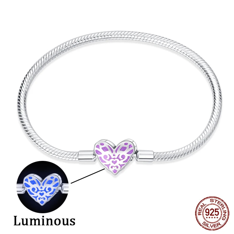 Silver Snake Chain Heart