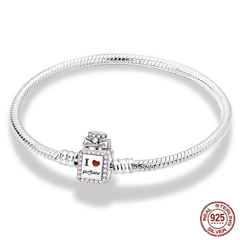 Silver Snake Chain Heart