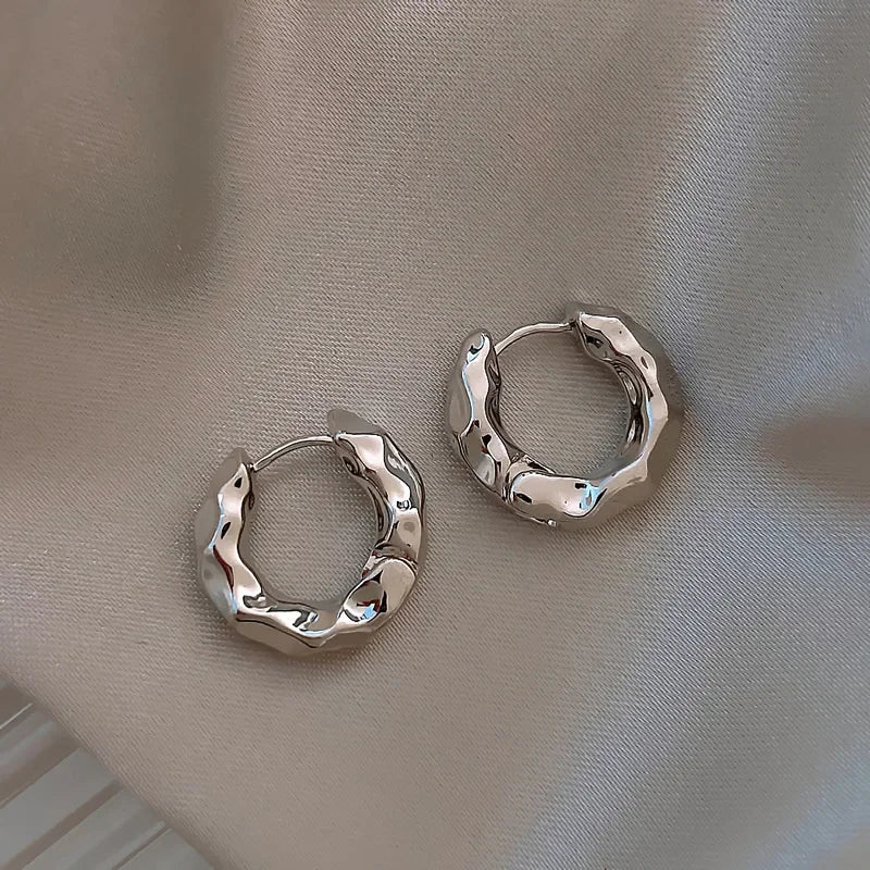 Silver Circle Earrings