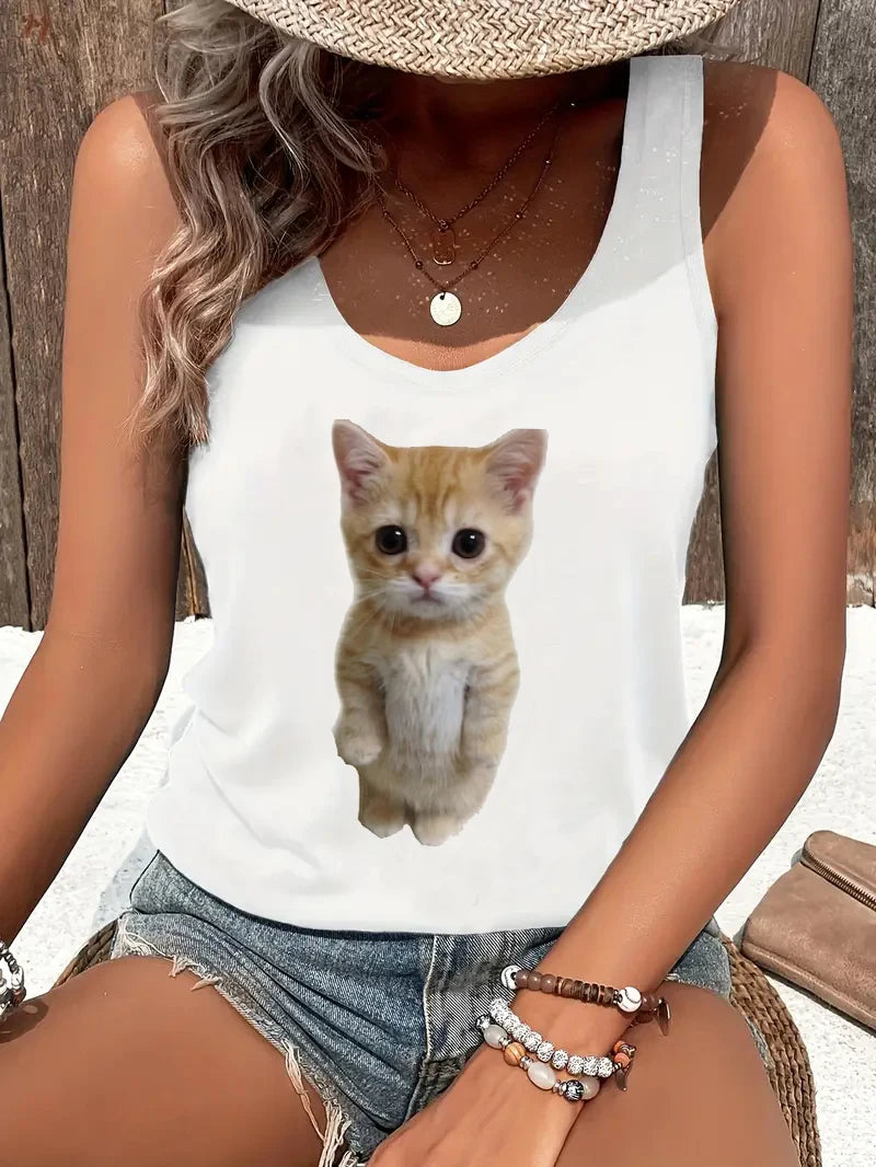 Summer White Print T-shirt