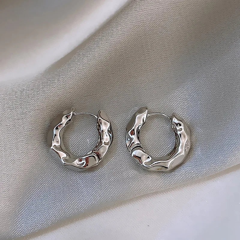 Silver Circle Earrings