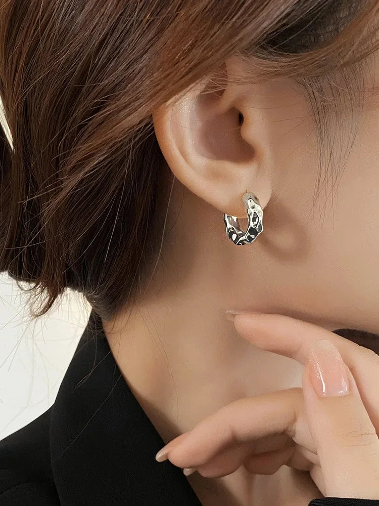 Silver Circle Earrings