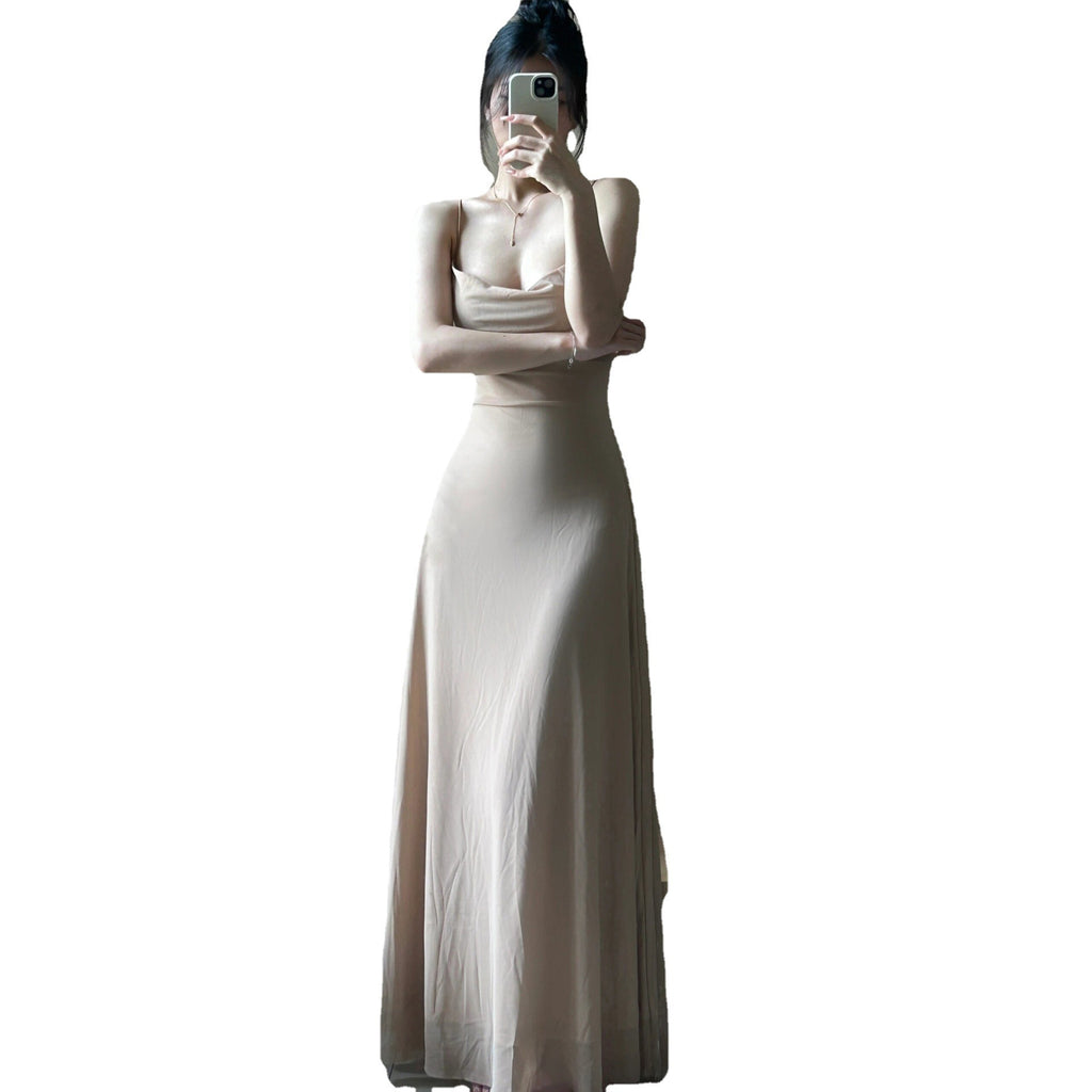 Summer Waist Slimming Elegant Adult Lady Like Woman Socialite French Dress