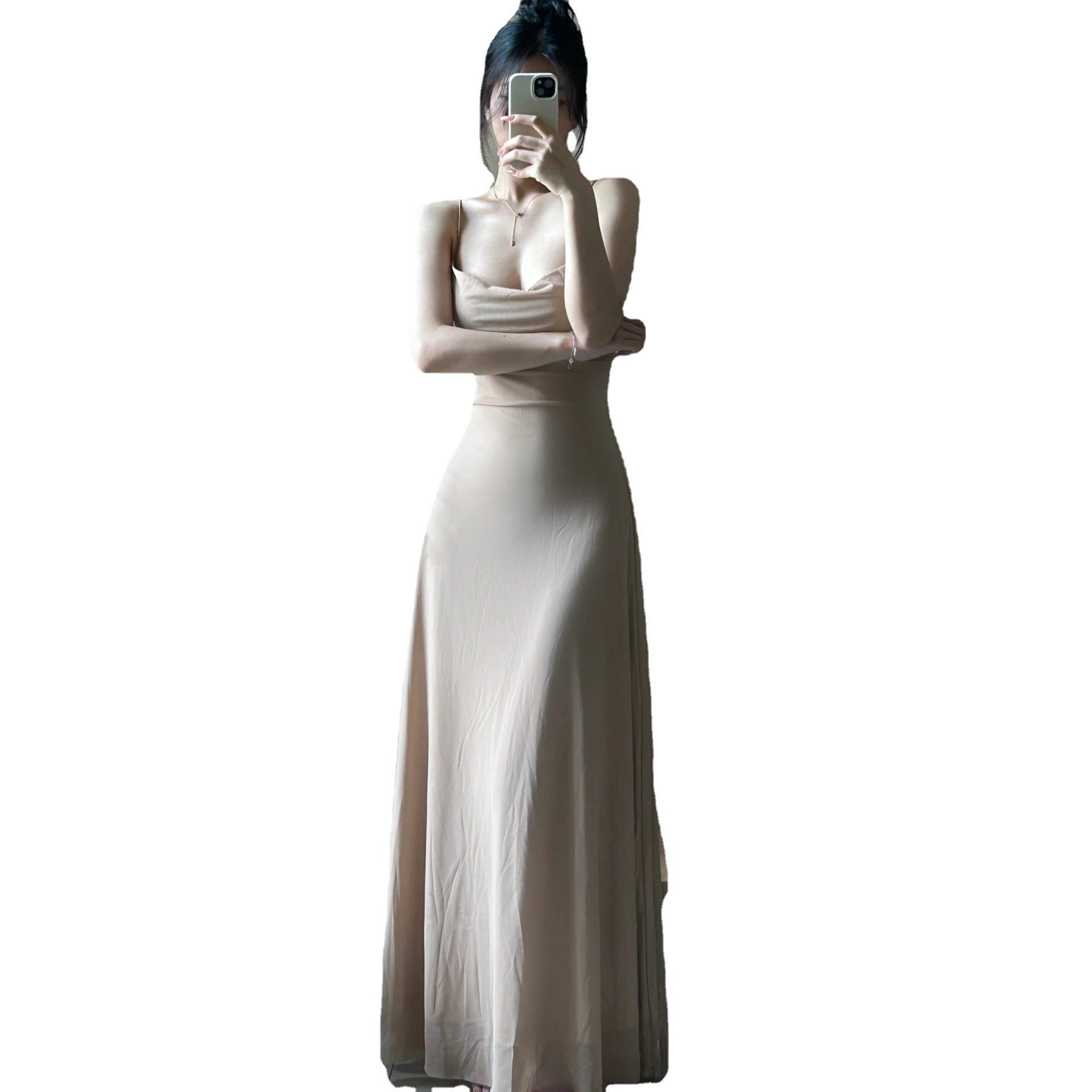 Summer Waist Slimming Elegant Adult Lady Like Woman Socialite French Dress