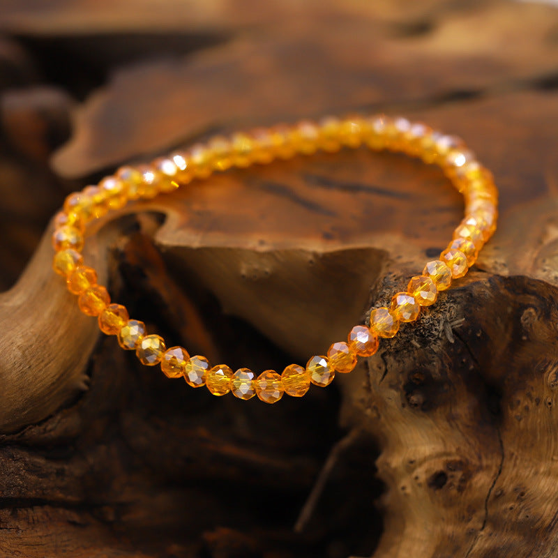 Fashionable All-match Women's Stretch Bracelet 4mm Crystal