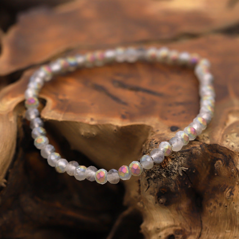 Fashionable All-match Women's Stretch Bracelet 4mm Crystal