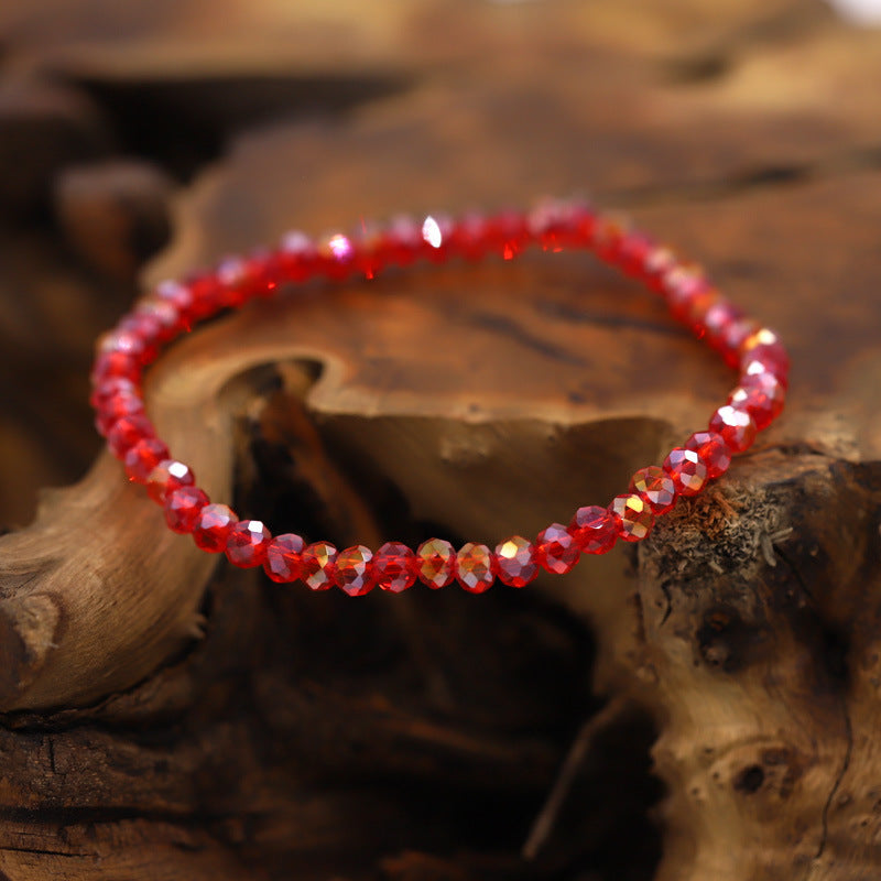 Fashionable All-match Women's Stretch Bracelet 4mm Crystal