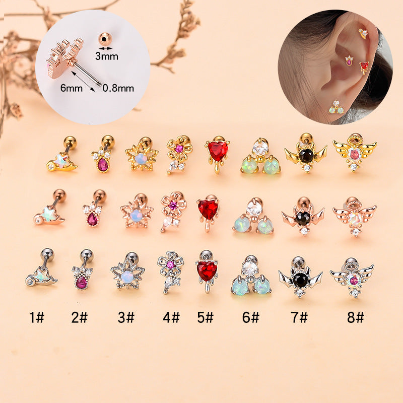 Star Diamond Stud Earrings