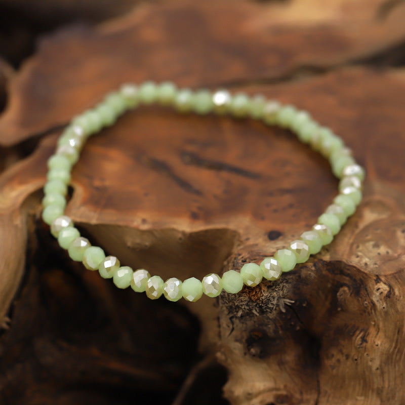 Fashionable All-match Women's Stretch Bracelet 4mm Crystal