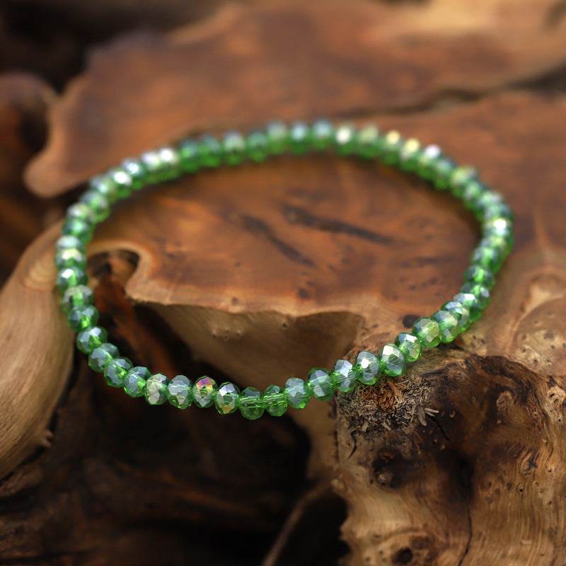 Fashionable All-match Women's Stretch Bracelet 4mm Crystal
