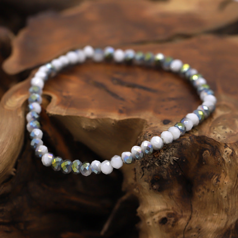 Fashionable All-match Women's Stretch Bracelet 4mm Crystal