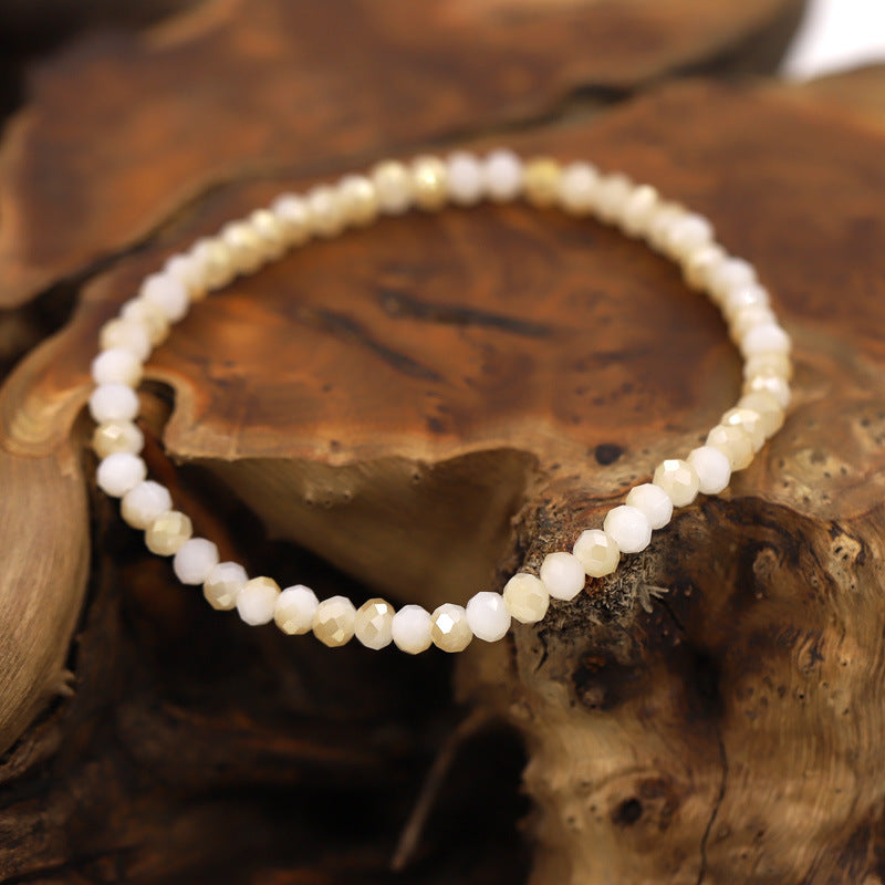 Fashionable All-match Women's Stretch Bracelet 4mm Crystal